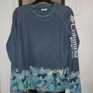 Blue and floral print sportswear by Columbia
